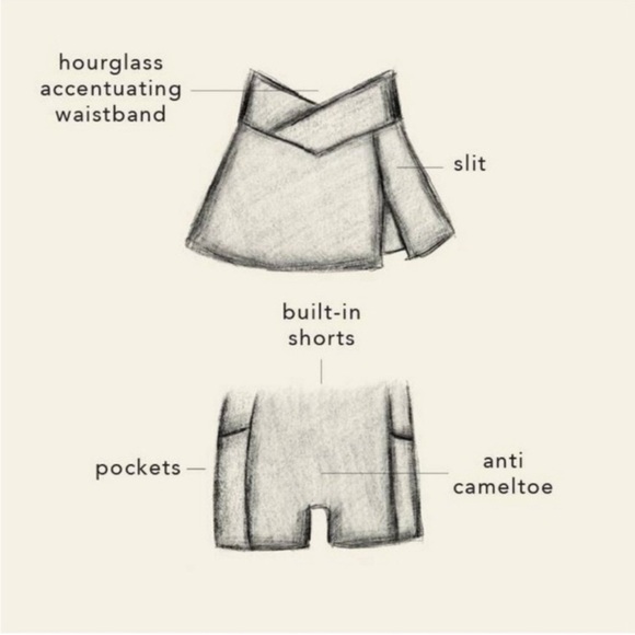 🩰 Blogilates Crisscross Slit Skort (Jet Black) - Picture 4 of 4